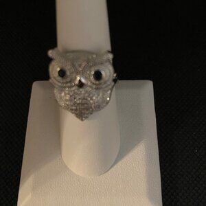 Bohemian Sterling Silver Owl Ring